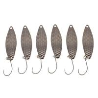 YAPADA 6Pcs 2g/3.3cm 3g/3.8cm Zinc Alloy Hard Fishing Lures Spoon Sequin Paillette Baits with Single Hook