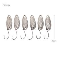 YAPADA Spoon 007 6Pcs Loong Scale 3.5g 2.5g 1.5g Zinc Alloy Hard Fishing Lures Spoon Sequin Paillette Baits with Single BKK Hook 7 Colors