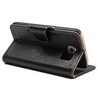 Yak Genuine Leather Stand Case with 2 Card Slots Wallet Pocket for Samsung Galaxy S5/S6/S6 Edge/S6 Edge Plus/S7/S7 Edge