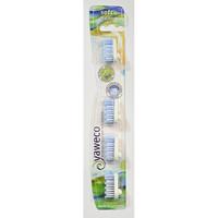 Yaweco Replacement Toothbrush Heads - Nylon Soft (4 Heads)