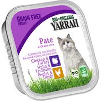 Yarrah Organic Cat Food - Chicken & Turkey Pate With Aloe Vera 100g