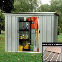 Yardmaster 84PZ Pent Metal Shed 8x4 with Floor Support Kit