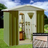 Yardmaster 66GEYZ Metal Shed 6x6 with Floor Support Kit