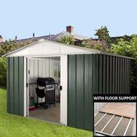 Yardmaster 108GEYZ Metal Shed 8x10 with Floor Support Kit