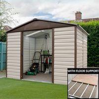 yardmaster shiplap 106tbsl metal shed 6x10 with floor support kit