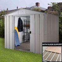 yardmaster 87zgey metal shed 7x8 with floor support kit