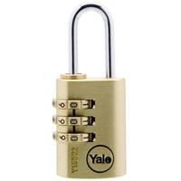 yale 150 brass open shackle combination padlock