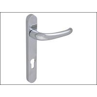 yale locks shortback plate handle upvc chrome finish 92mm122mm