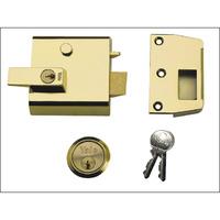 Yale Double Security Nightlatch 60mm Backset Brasslux