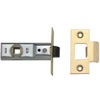 Yale Tubular Mortice Latch 2.5 inch Pack of 3 Polished Brass
