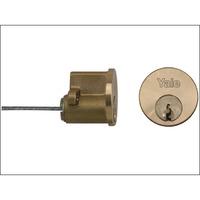 Yale Replacement Rim Cylinder Polished Brass 4 Keys