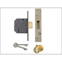 Yale Hi-Security BS 5 Lever Mortice Dead Lock Chrome 2.5in