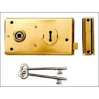 Yale Rim Lock 138 x 76mm Brass