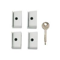 yale white pack of 4 visi window stop