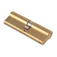 yale 95 mm brass plated brass euro cylinder lock