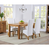 Yateley 140cm Oak Dining Table with Venezia Chairs