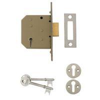 yale 64mm polished chrome 3 lever mortice deadlock