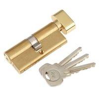 Yale 70mm Brass Plated Thumbturn Euro Cylinder Lock
