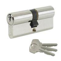 yale 100mm nickel plated euro cylinder lock