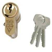 Yale 100mm Brass Plated Euro Cylinder Lock