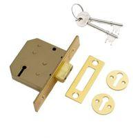 yale 64mm polished brass 3 lever mortice deadlock