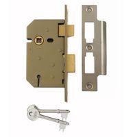 yale 64mm chrome effect 3 lever mortice sashlock