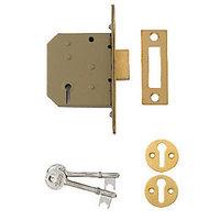 yale p m322 pb 65 3 lever deadlock 64mm brass