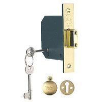 Yale P-M552-PB-78 5 Lever Deadlock 76mm Brass