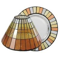 Yankee candle Warm Summer Night Mosaic Shade/Tray Set, Glass, Multicolor, Small