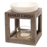 Yankee Candle Rustic Modern Wooden Wax Melt Burner, Grey