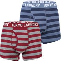 yass 2 pack striped boxer shorts set in rioja vintage indigo tokyo lau ...
