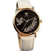 YAZOLE Women\'s Quartz Casual Fashion Watch Simple Free Bird Leaf Classical Round Dial Watch Cool Watch Unique Watch