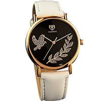 yazole womens quartz casual fashion watch simple free bird leaf classi ...