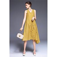 yang x m womens going out casualdaily cute loose dressembroidered v ne ...