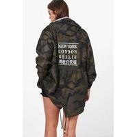 yasmin printed back mac khaki