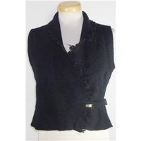 yao souka paris size large bust 38 black boiled wool waistcoat