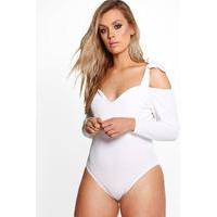 Yasmin Tie Strap Bodysuit - cream