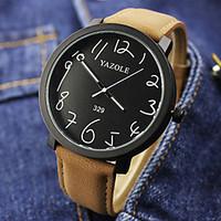YAZOLE Brand Men\'s Fashion Quartz Alloy Night Light Watch(Assorted Colors) Wrist Watch Cool Watch Unique Watch