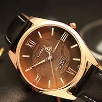 YAZOLE Men\'s Fashion Watch Wrist watch Quartz / PU Band Cool Casual Black Brown