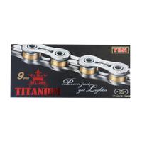 YBN SFL 209 Titanium TI-N 9 Speed Chain - Gold / Campagnolo / Shimano / SRAM