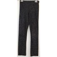 Y.D Size 11-12 Years Black/Silver Glitter Leggings*