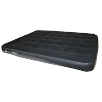 Yellowstone Deluxe Double Flock Airbed with built in foot Pump - Black