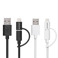 yellowknife MFI LightningMicro USB Sync and Charger Cable for iphone7 6s Plus iOSAndroid (100cm)