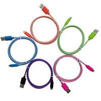 yellowknife MFi Certified Lightning to USB Multicolour Braid Cable for iphone 7 6s Plus SE 5s/ipad Sync and Charging