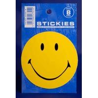 yellow smiley round sticker