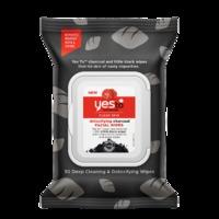 Yes To Tomatoes Charcoal 30 Cleansing Facial Wipes, Black