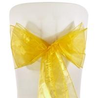 Yellow Organza Chair Sashes