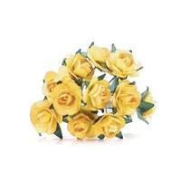 Yellow Tea Roses - 24 Pack