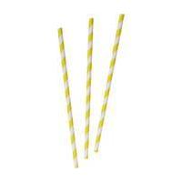 yellow striped paper straws 20 pack