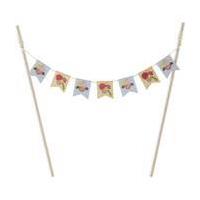 Yellow and Blue Floral Cake Bunting